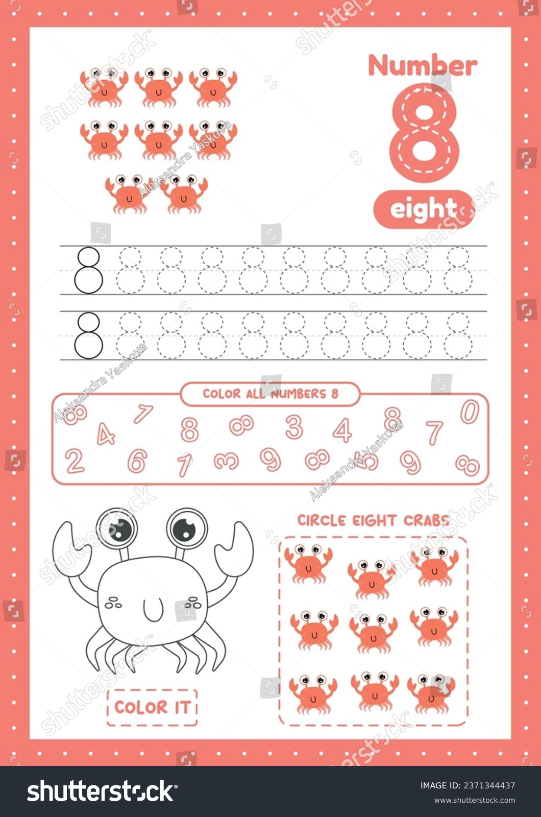 Activity page toddlers education educational worksheet stock vector royalty free