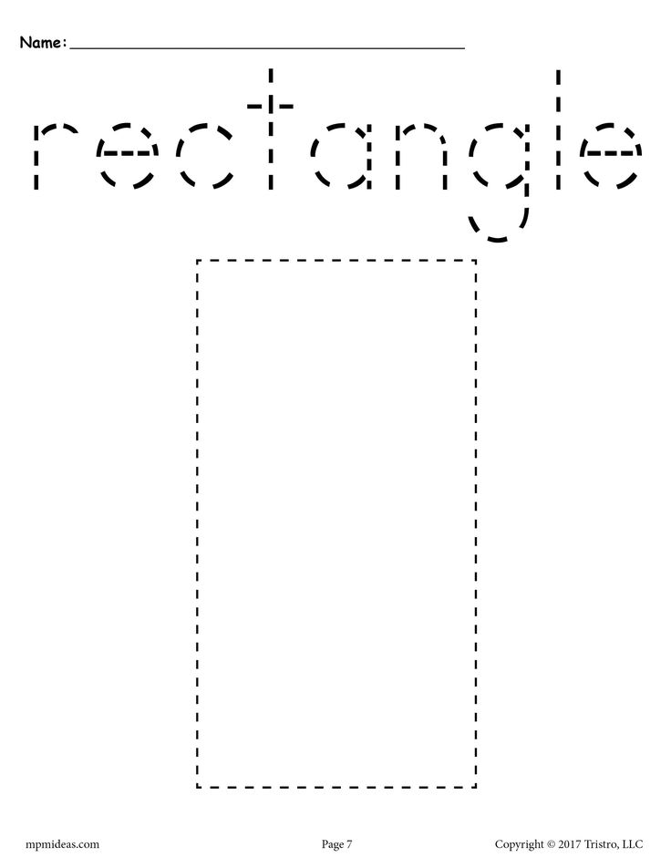Rectangle tracing worksheet tracing worksheets worksheets shape tracing worksheets