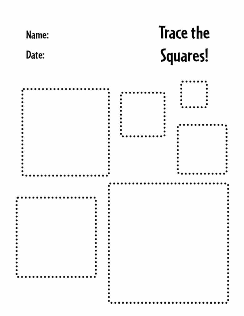 Free square worksheets for preschool â the hollydog blog