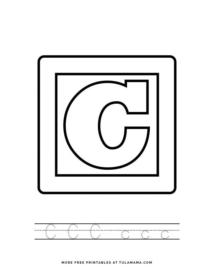 Fun free easy to print letter c coloring pages