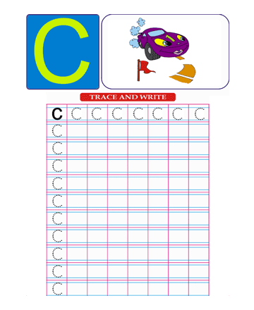 Printable capital letter c coloring worksheets free online coloring pages