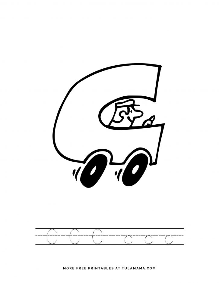 Fun free easy to print letter c coloring pages