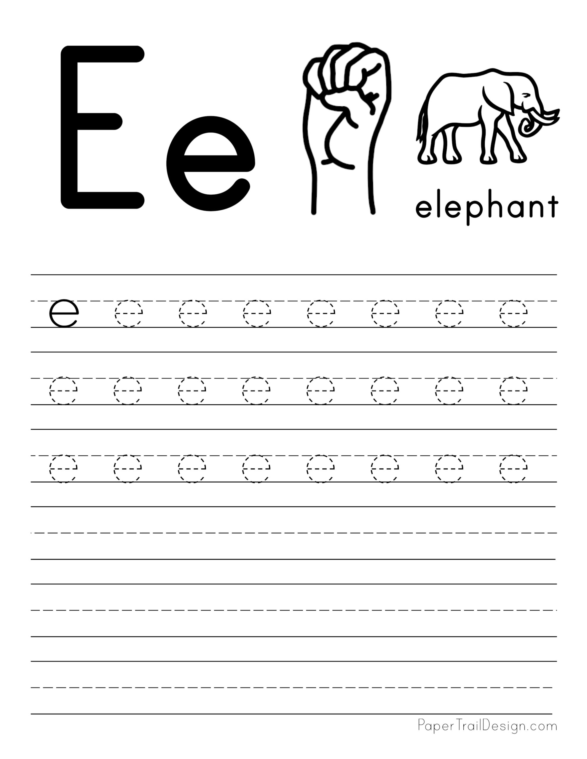 Free letter tracing worksheets