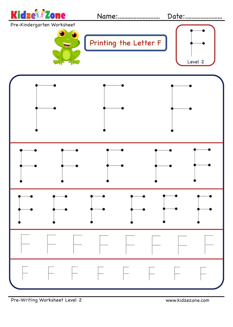 Letter f tracing worksheet