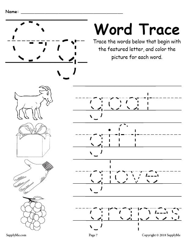 Letter g words