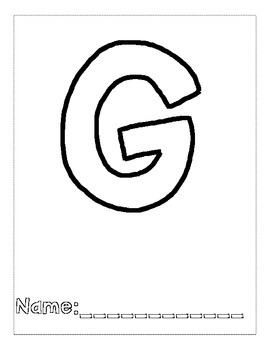 Letter g tracing tpt