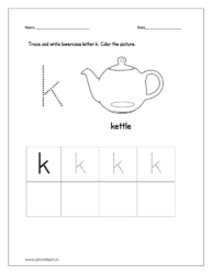 Letter k worksheets