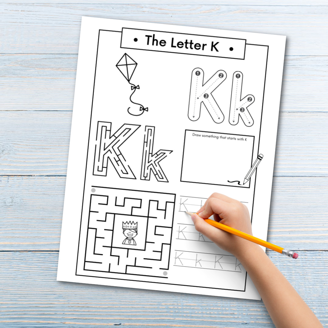 Free printable preschool letter k worksheets