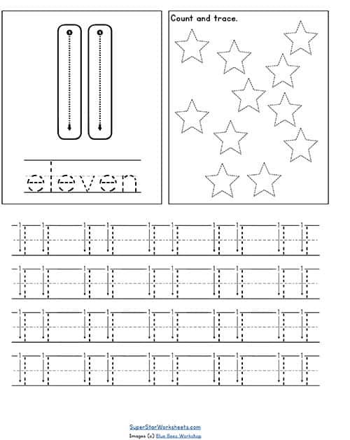 Number handwriting worksheets