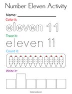 Number coloring pages