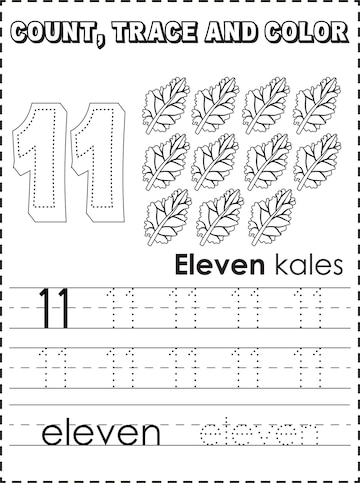 Premium vector printable number tracing coloring pages for kids premium vector