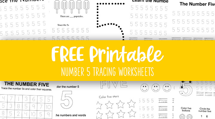 Number tracing worksheets
