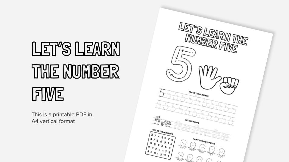 Lets learn the number three printable coloring worksheet