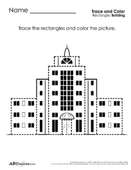 Rectangles tracing and coloring by abcmouse for teachers tpt