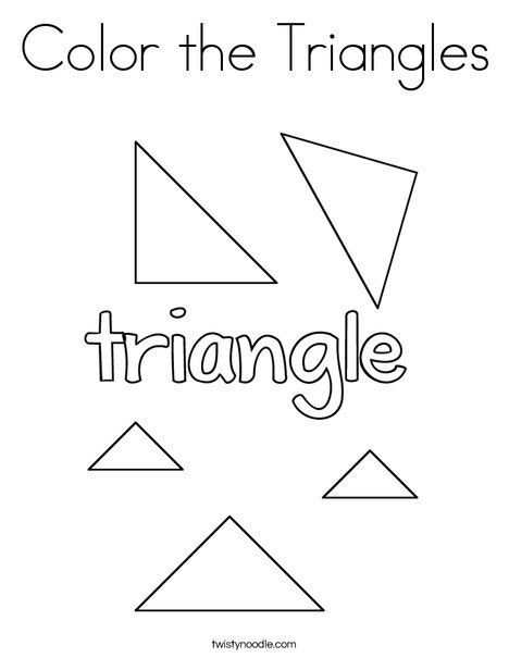 Color the triangles coloring page shape worksheets for preschool triangles activities shape activities preschool