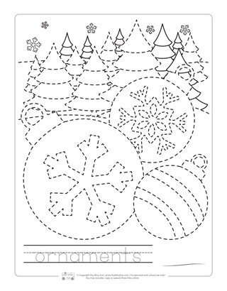 Christmas tracing worksheets