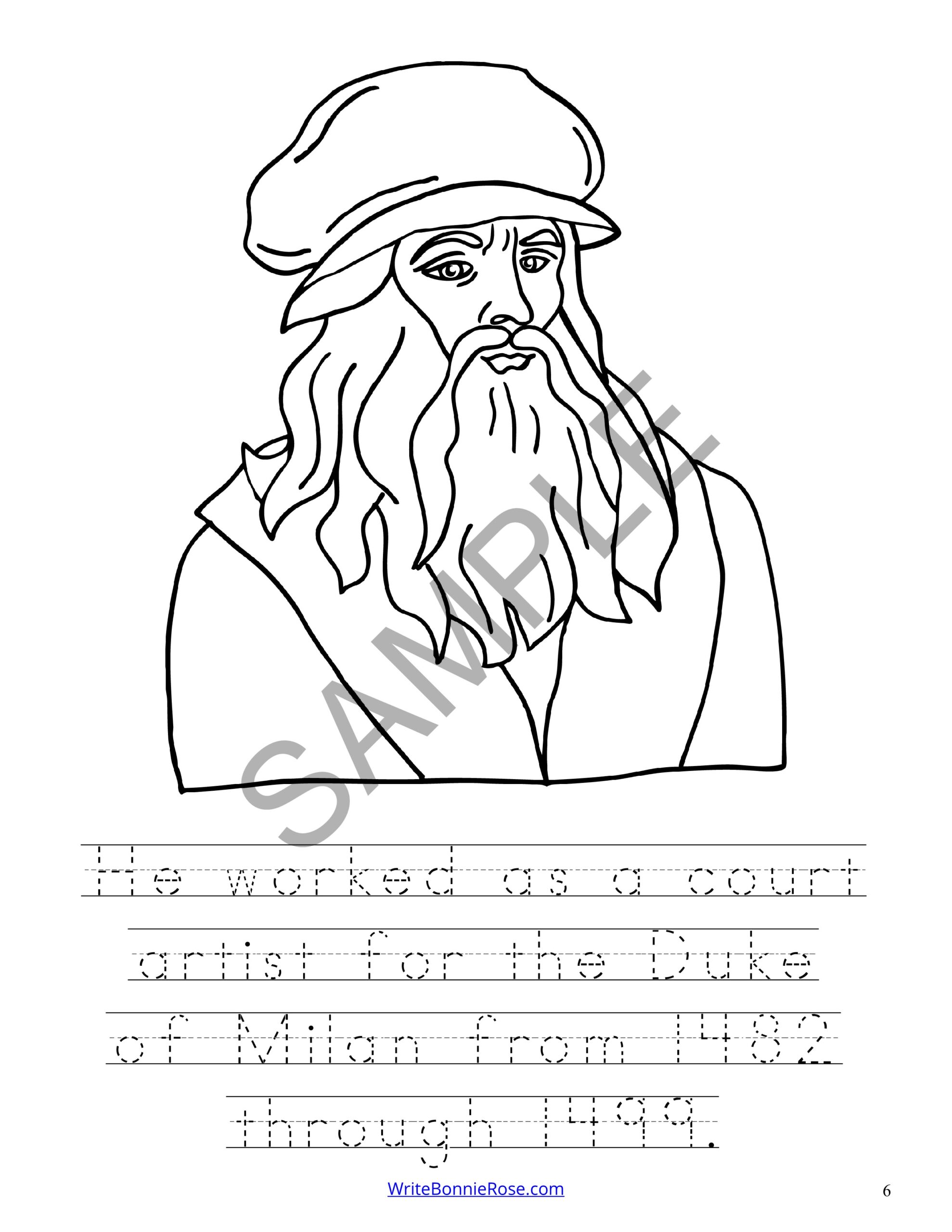 Leonardo da vinci coloring book