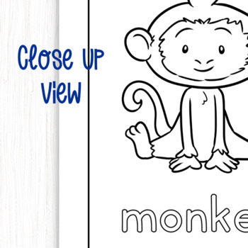 Cute animals with traceable names coloring pages kindergarten toddler preschool