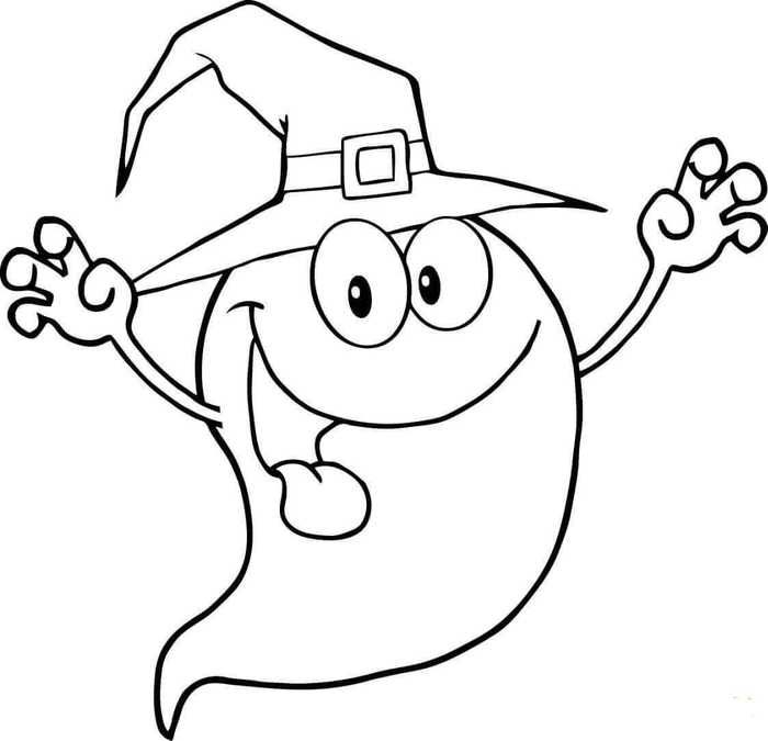 Printable ghost coloring pages for kids