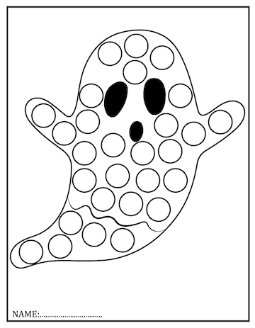 Premium vector halloween dot marker coloring pages for kids