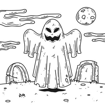 Ghost coloring pages images