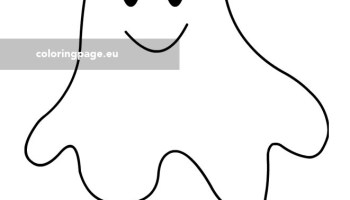 Printable ghost face coloring page