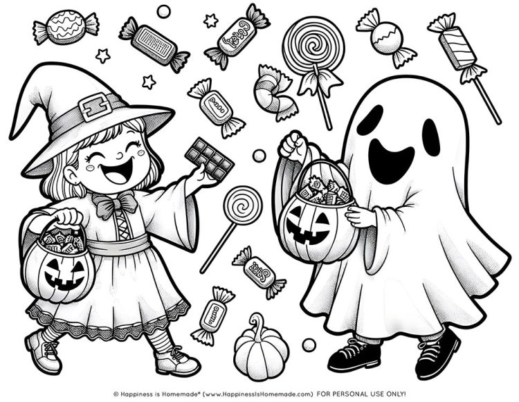 Free halloween coloring pages for adults kids