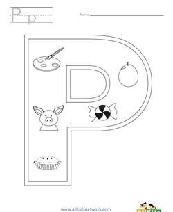 Letter p worksheets all kids network