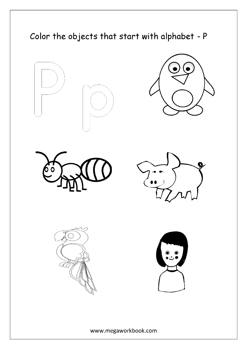 Alphabet coloring pages