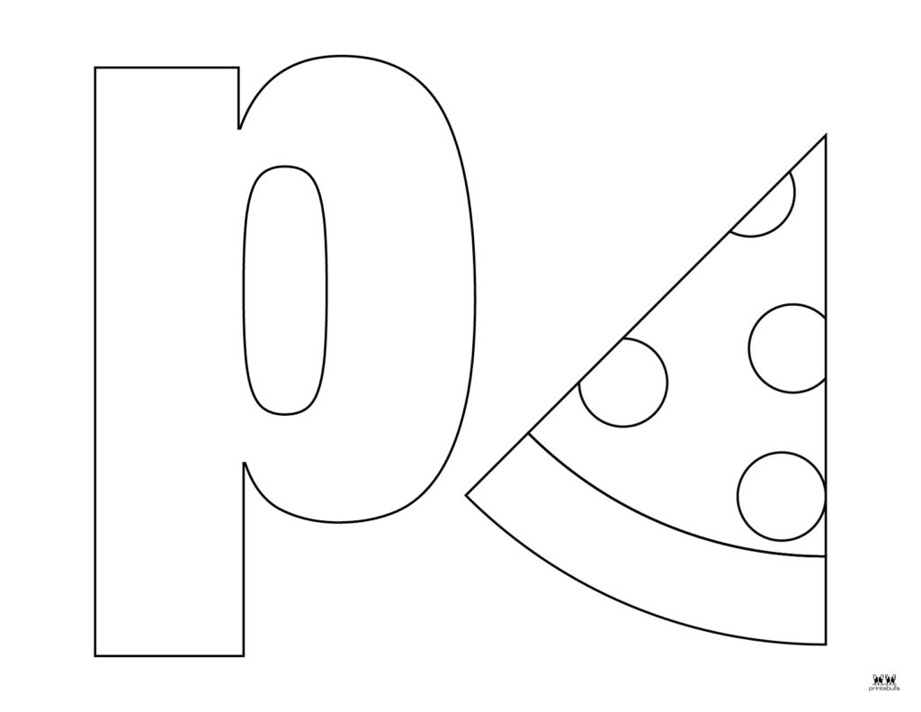 Letter p coloring pages