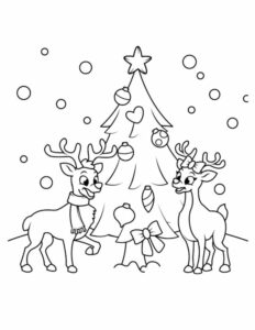 Printable reindeer coloring pages for kids add some color to that reindeer