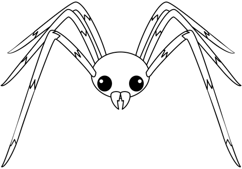 Spider coloring page free printable coloring pages