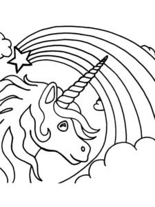 Unicorn rainbow coloring pages âï free coloring pages