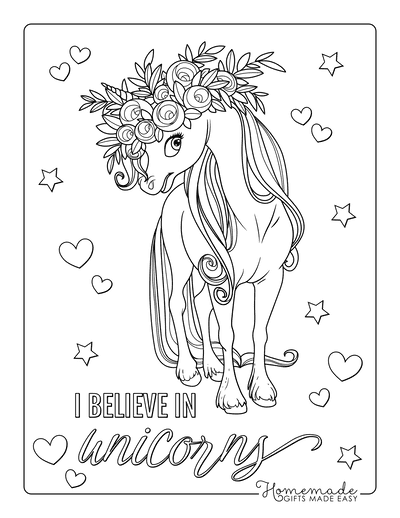 Magical unicorn coloring pages for kids adults