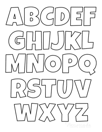 Free printable bubble letters for crafts
