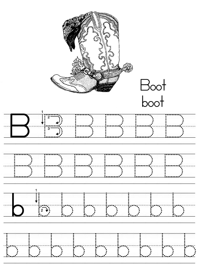 Coloring alphabet tracers b