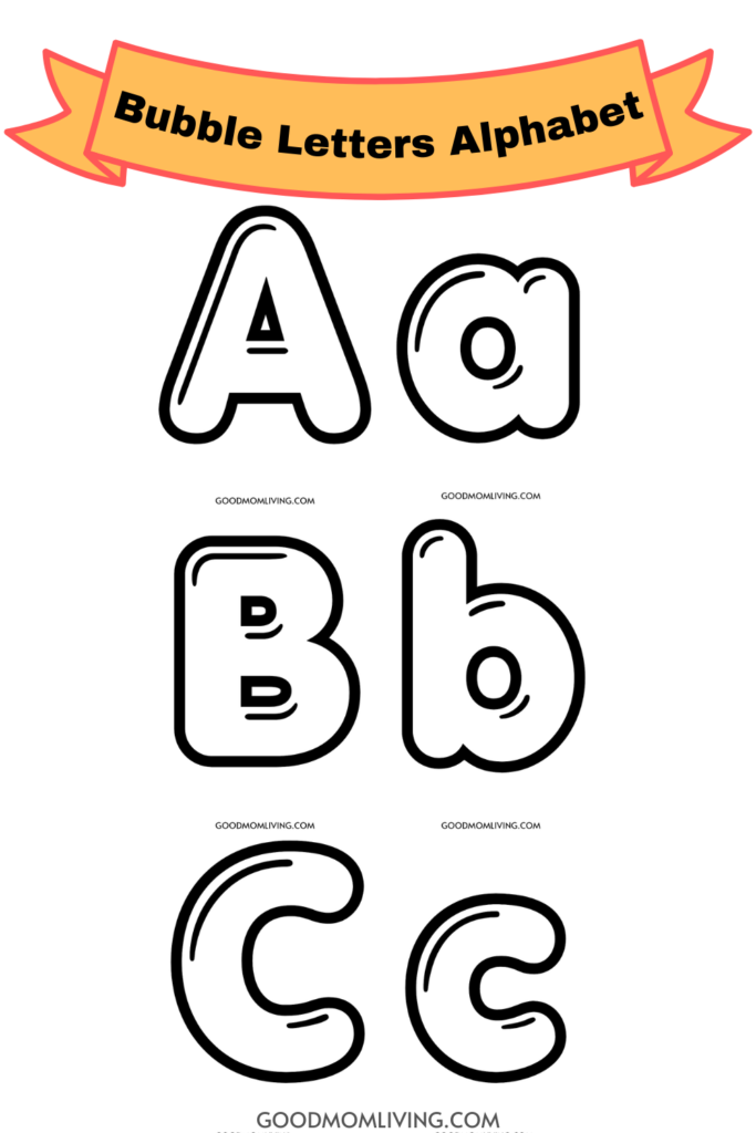 Free printable bubble letters alphabet