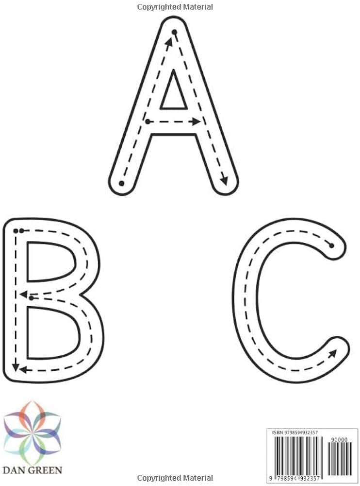 Letter tracing coloring animal book for toddlers