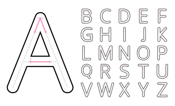 Alphabet tracing images â browse photos vectors and video