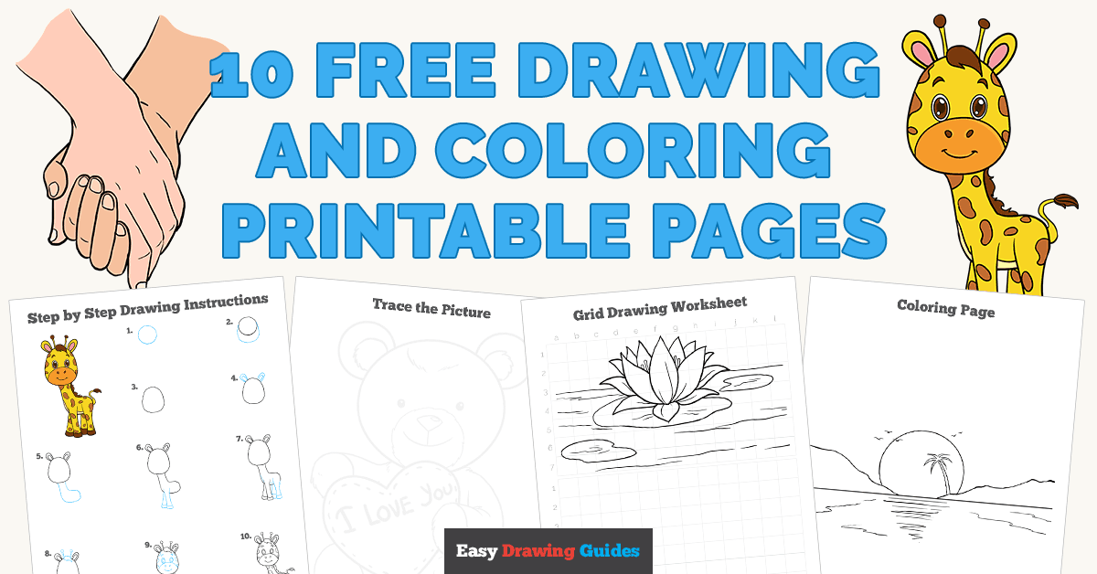 Free drawing and coloring printable pages