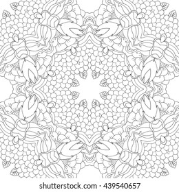 Coloring pages adults coloring bookdecorative hand stock vector royalty free