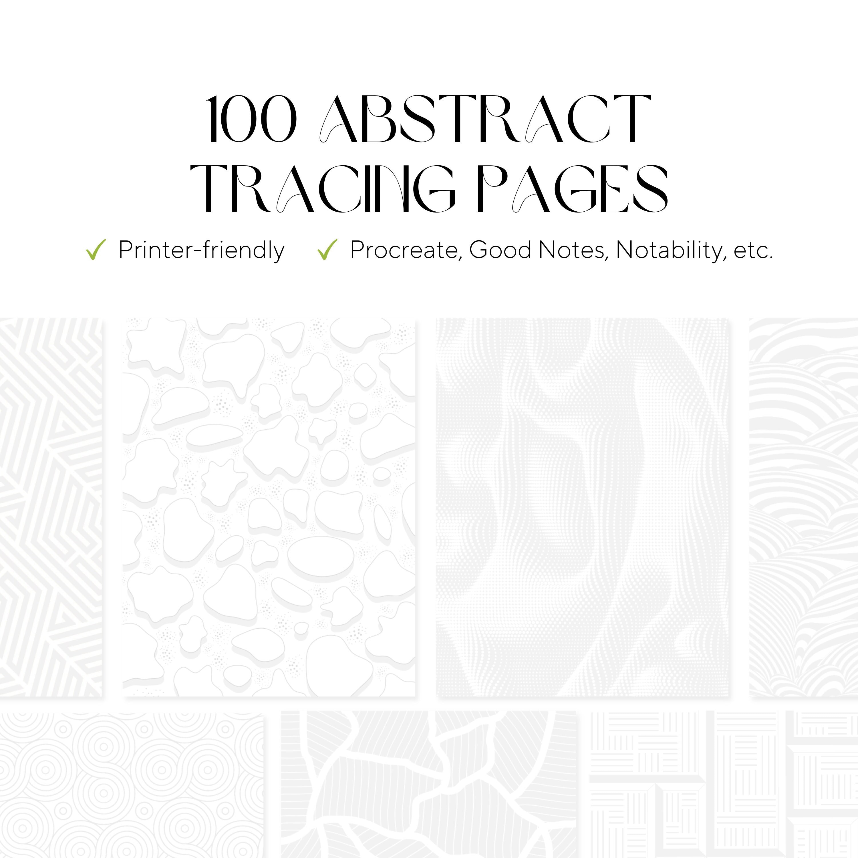 Abstractgeometryline tracing pages adult coloringtracing pages stress relieve art therapy