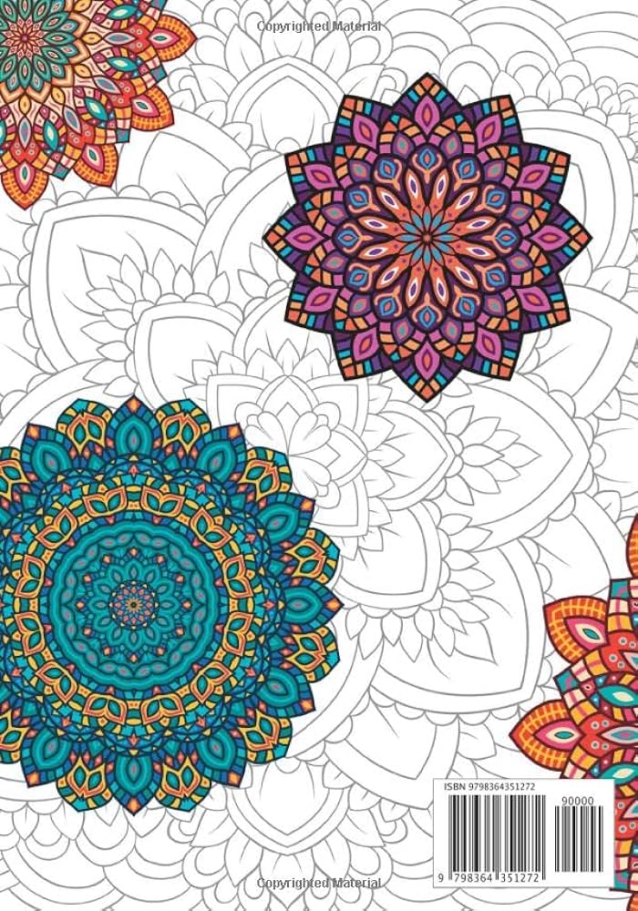 Trace and color mandalas stress relief coloring book with beautiful full