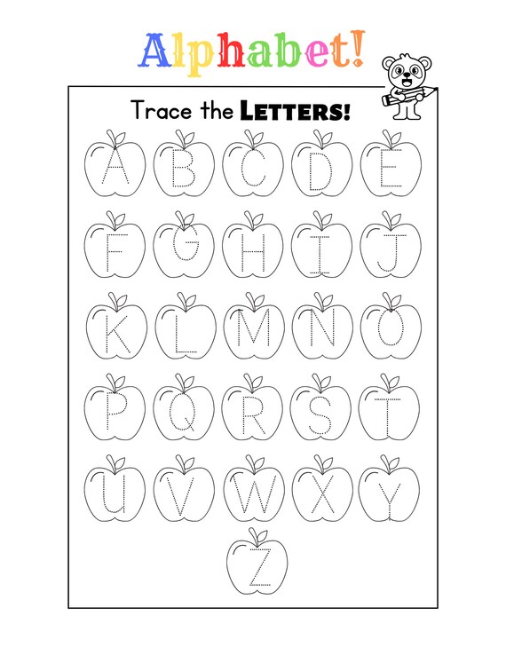 Tracing and coloring pages for kids