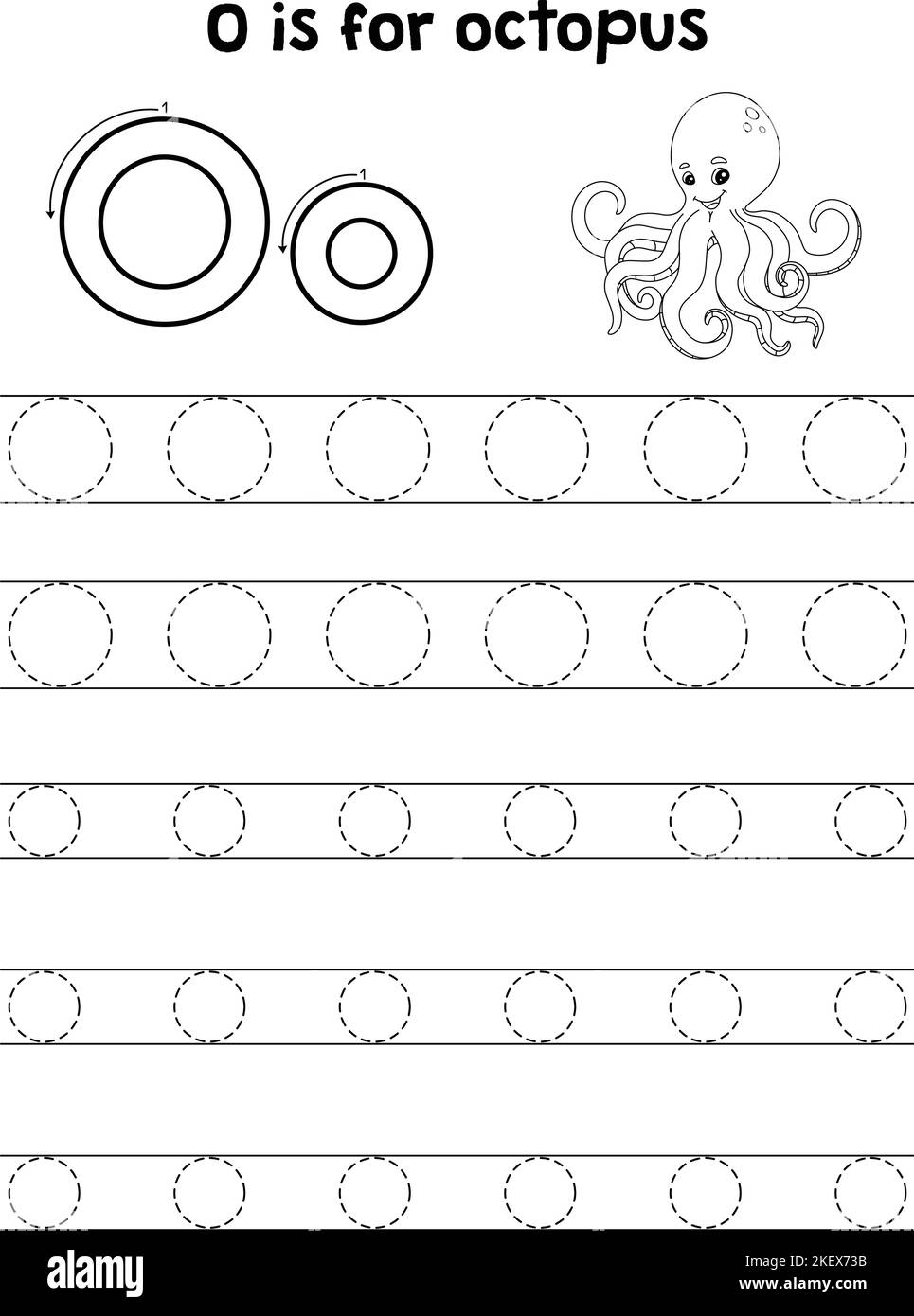 Tracing letter o hi
