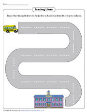 Tracing lines worksheets