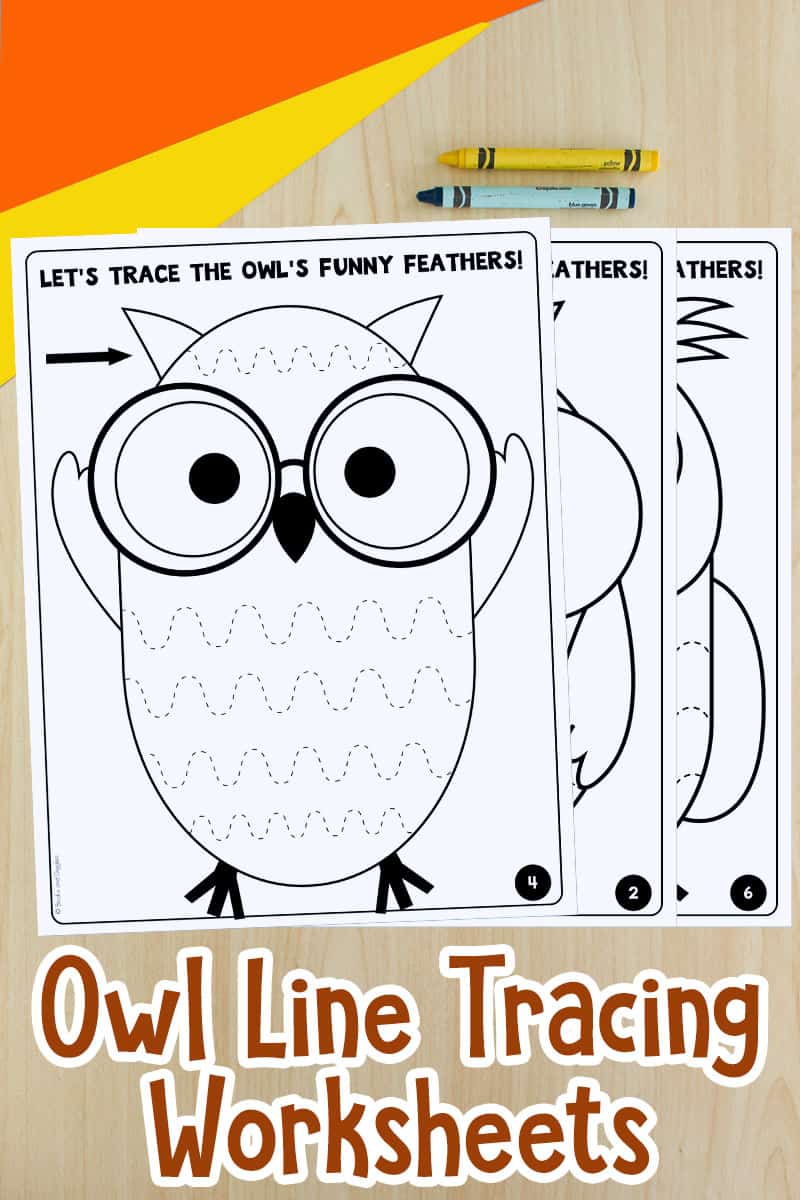 Owl line tracing worksheets