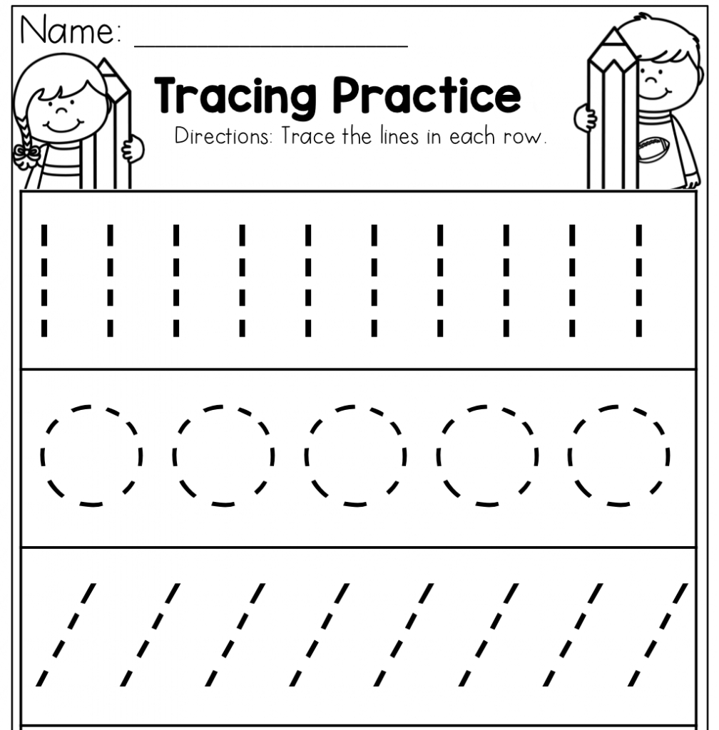 Preschool tracing pages â printable pages