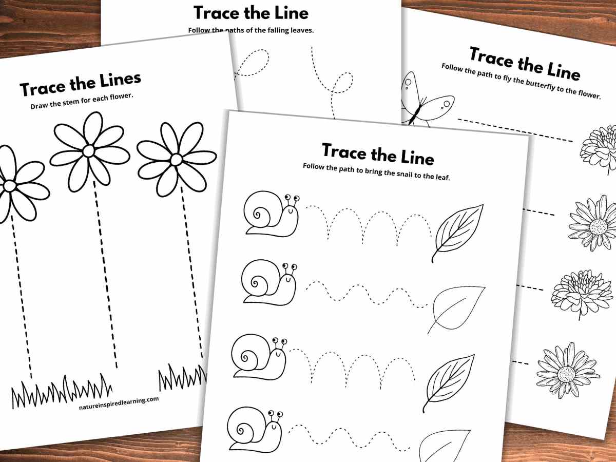 Line tracing worksheets free