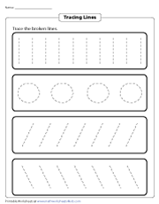 Tracing lines worksheets
